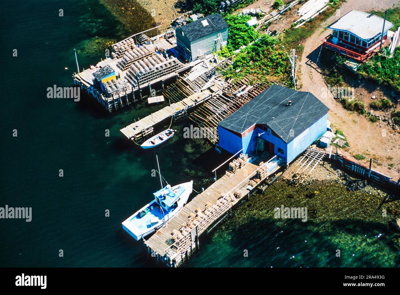 Luftaufnahme von Louisbourg, Neuschottland, Kanada Stockfoto