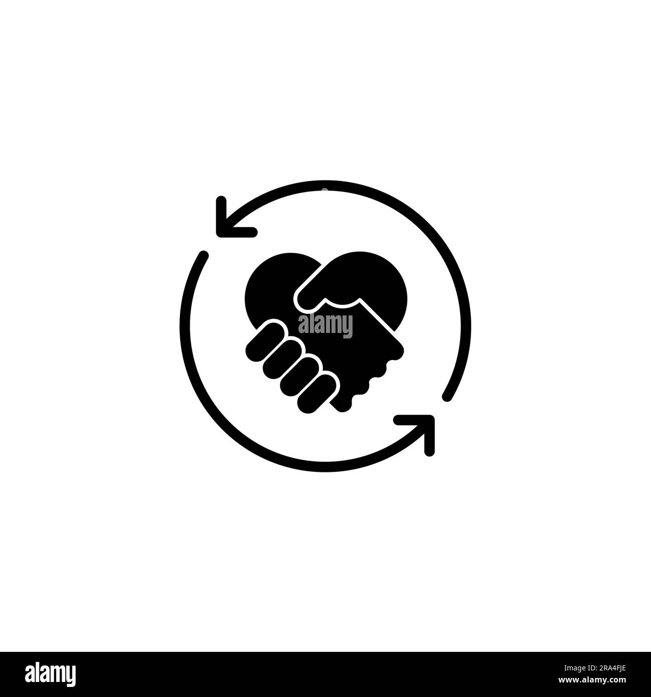 Aufbau einer starken Partnerschaft mit Contract Handshake Stock Vektor