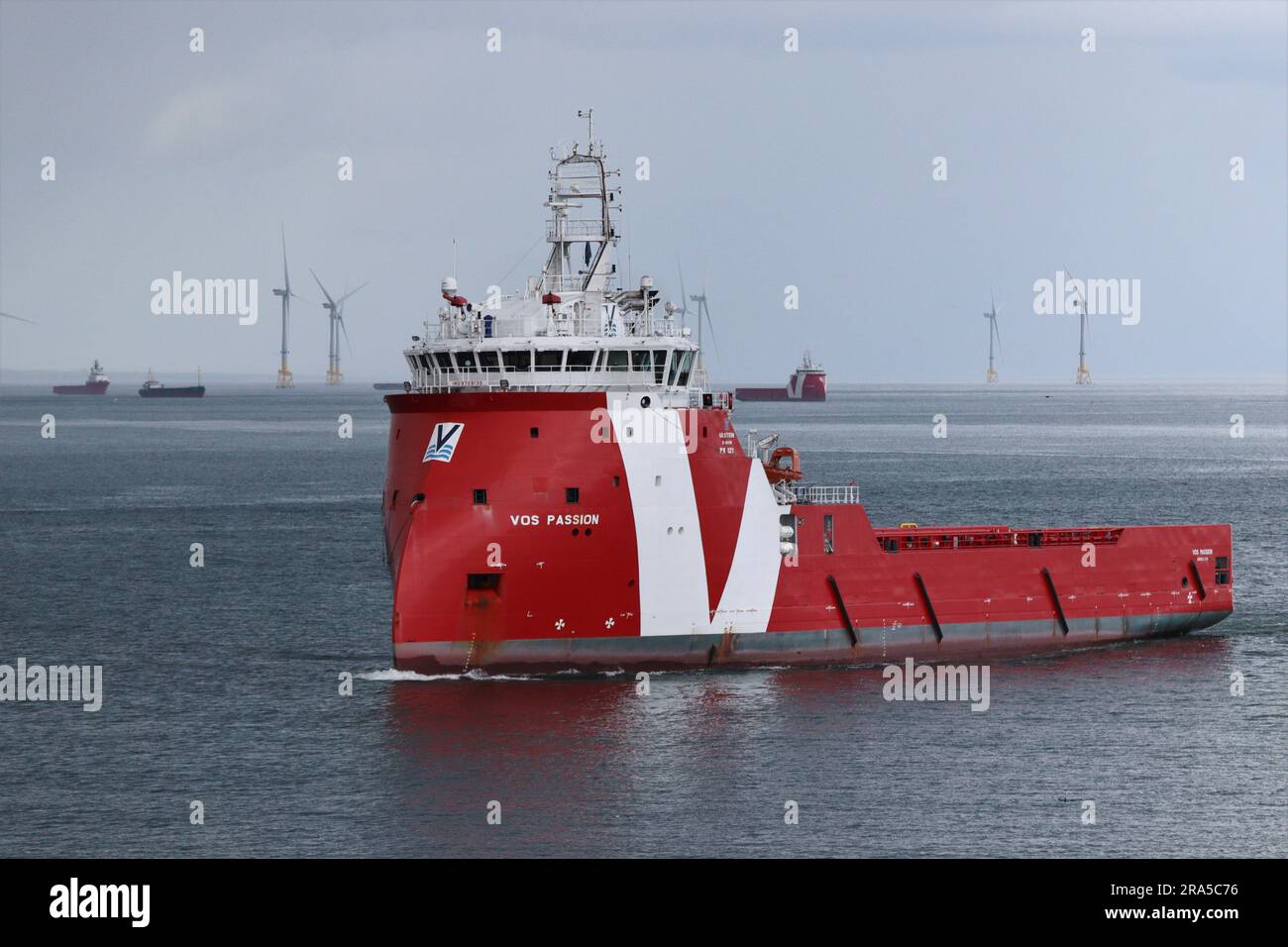 Ölversorgungsboot, Nordsee Stockfoto