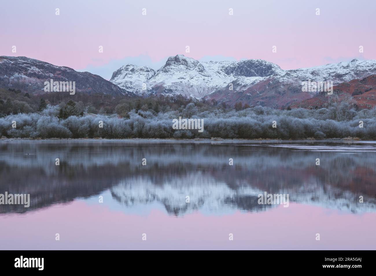 Elterwater, Lake District, Frost Landscape Stockfoto