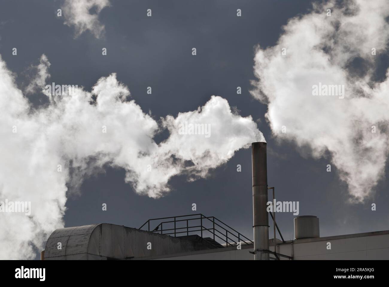 Luftverschmutzung aus einer Fabrik Stockfoto