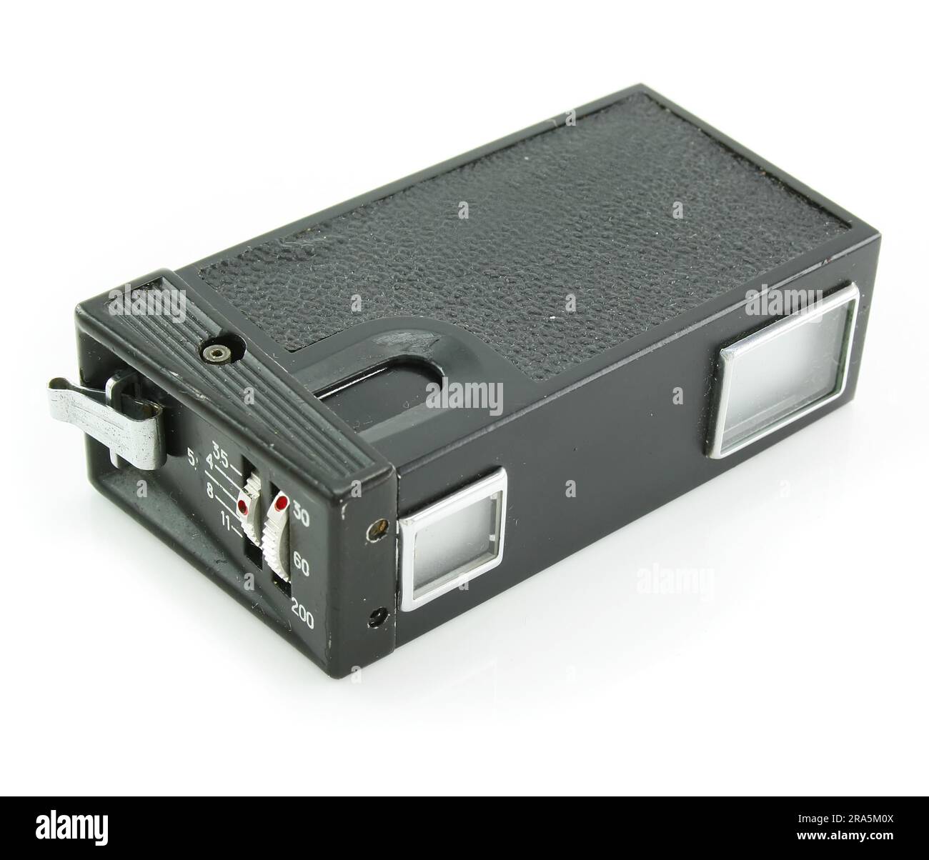 Kleine Spionage-Fotokamera, isoliert auf weißem Hintergrund Stockfoto