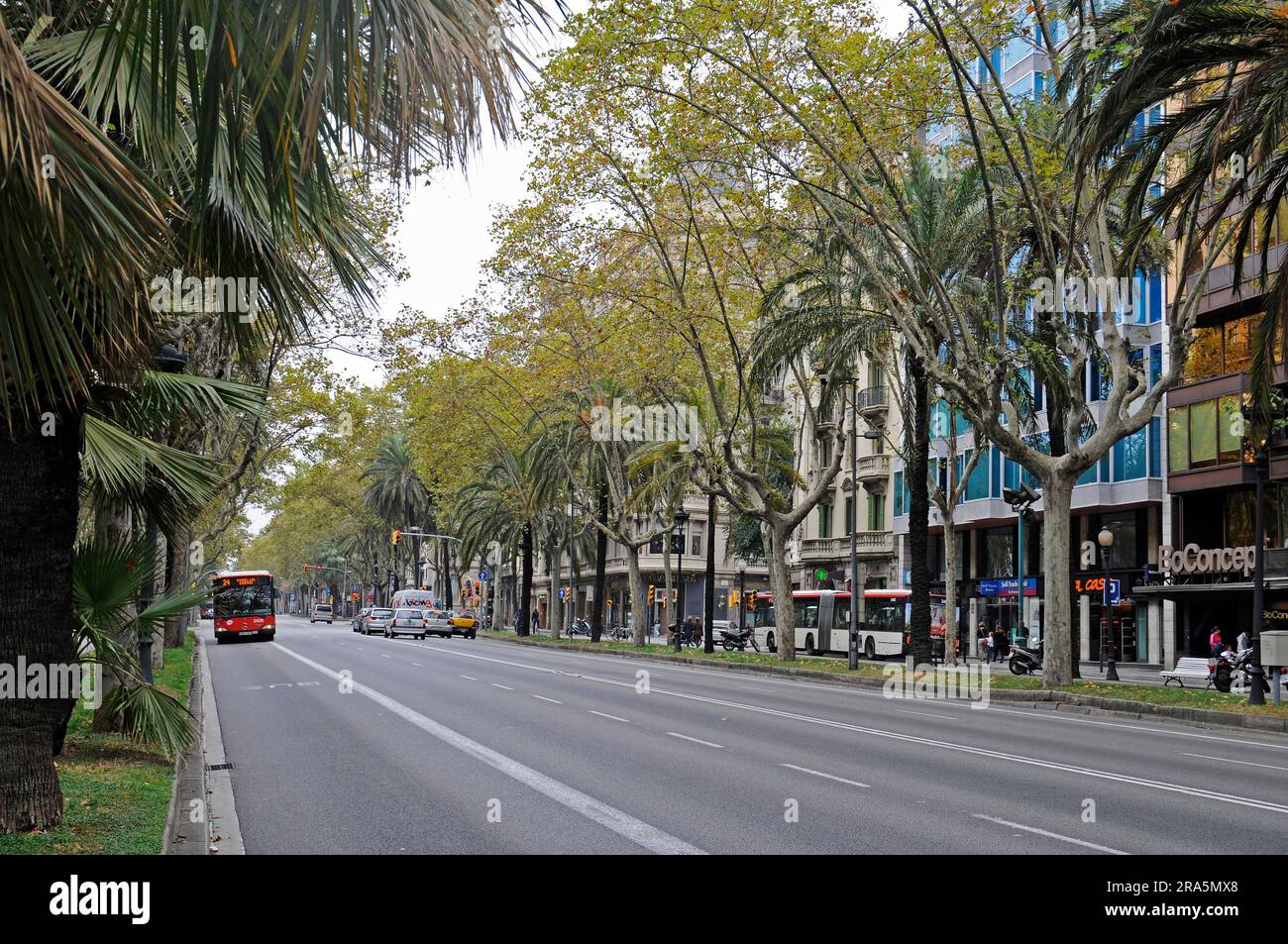 Hauptstraße Avinguda Diagonal, Barcelona, Katalonien, Spanien Stockfoto