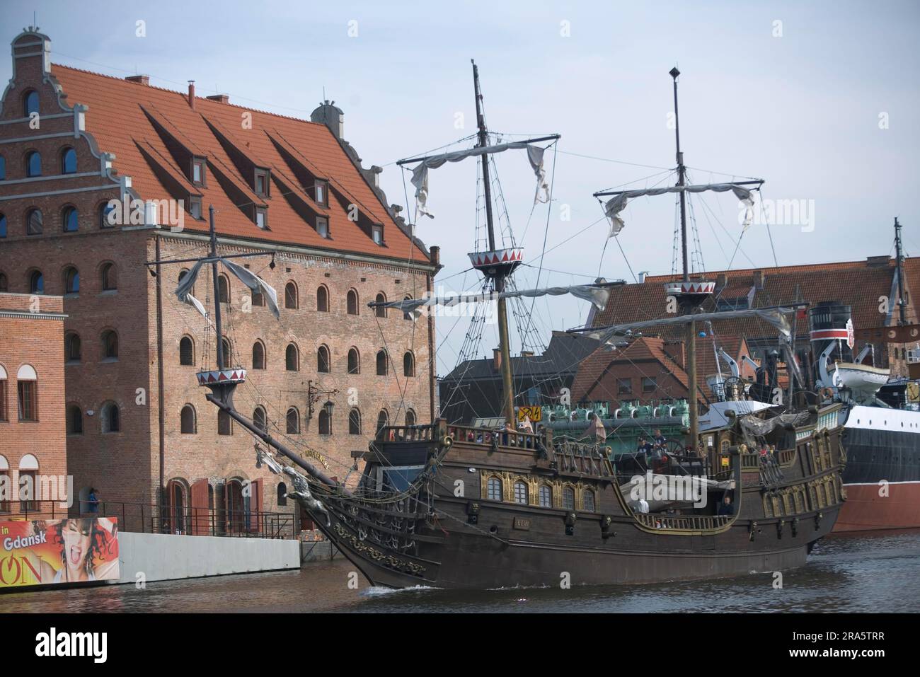 Danzig Ship Altes Segelschiff auf der Motlawa, Danzig, Danzig, Piratenschiff, Polen ...