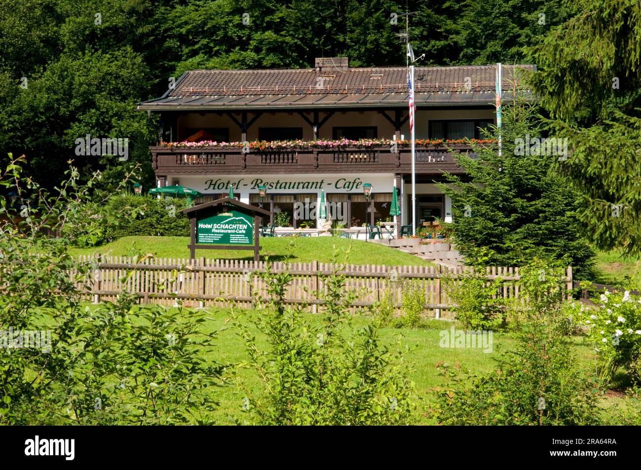 Hotel Schachten, Lindberg, Bayerischer Wald-Nationalpark, Bayern, Deutschland Stockfoto