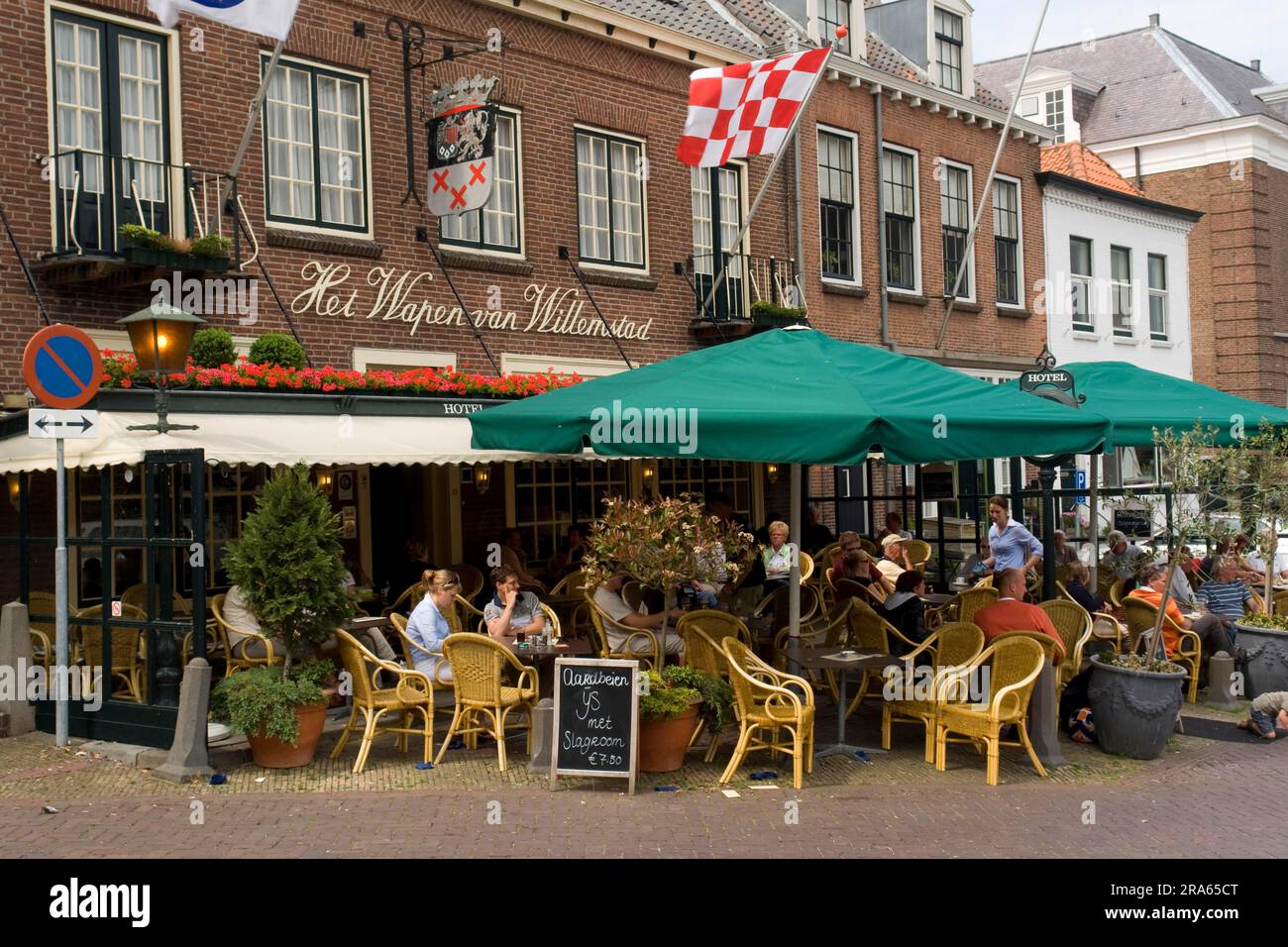 Restaurant 'Het Wapen von Willemstad', Willemstad, Noord Brabant, Niederlande, Nordbrabant Stockfoto