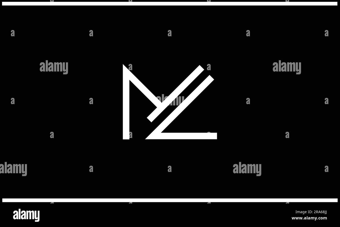 Monogramm mit L-, LM- und abstrakten Buchstaben und Logo Stock Vektor