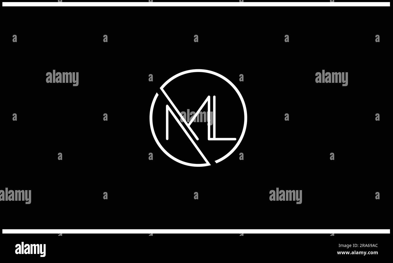 Monogramm mit L-, LM- und abstrakten Buchstaben und Logo Stock Vektor