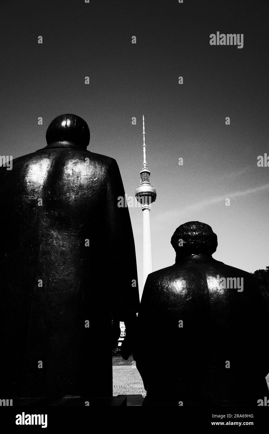 Berliner Marx-Engels Fernsehturm Stockfoto