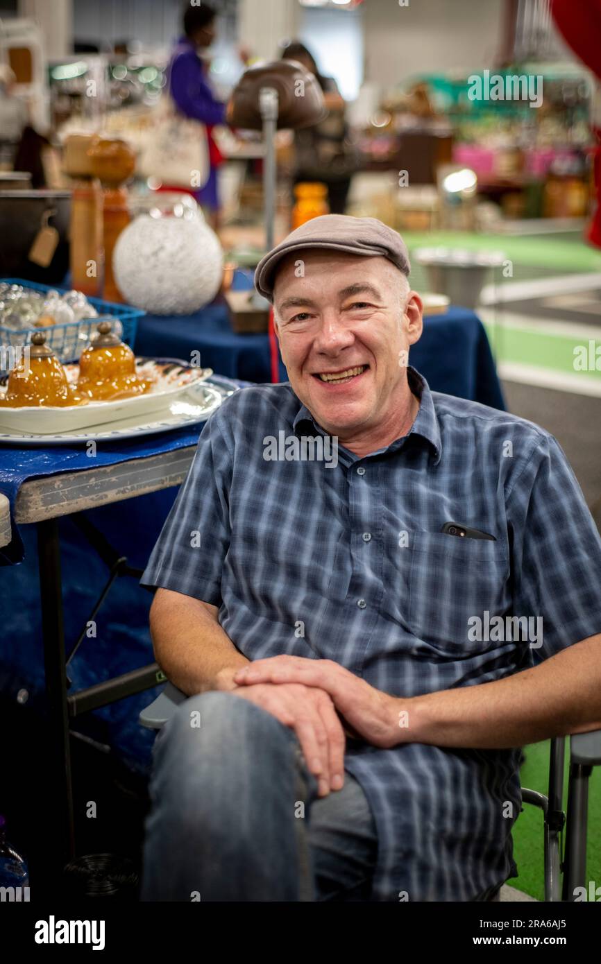 Monatsmarkt für Antiquitäten im Wembley Park, letzten mittwoch des Monats Stockfoto