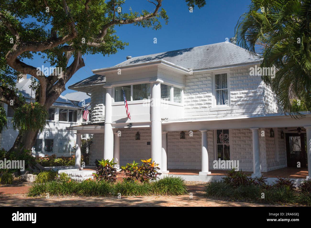 Fort Lauderdale, Florida, USA. Historische Architektur im Old Fort Lauderdale Village, Riverwalk Park, Downtown District. Stockfoto