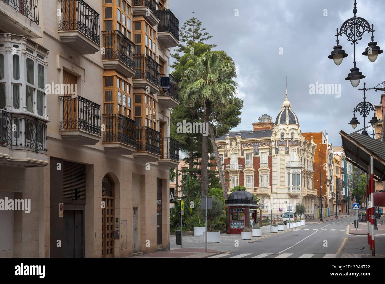 Wunderschöne Jugendstilgebäude in Cartagena, Spanien Stockfoto