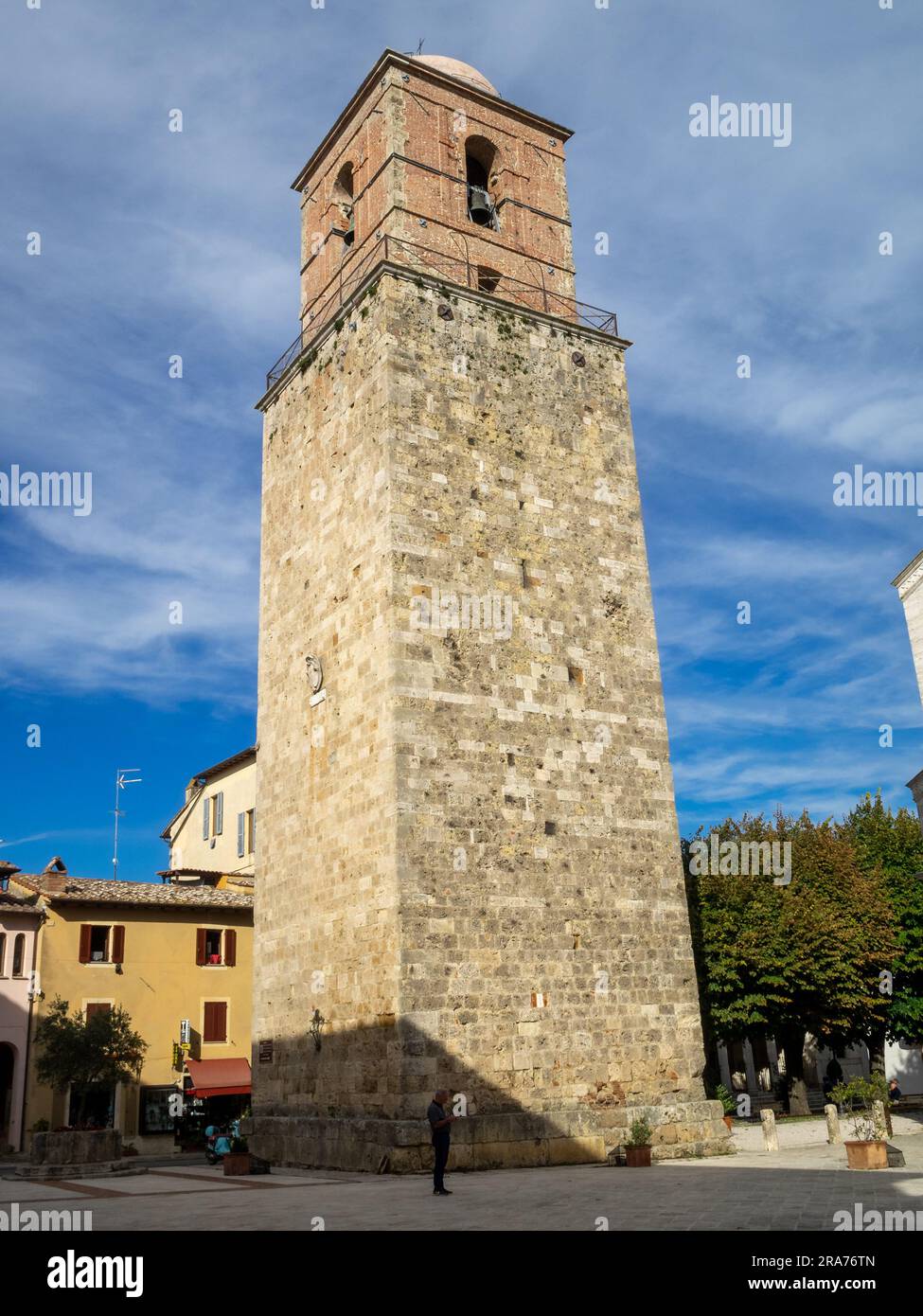 Der Glockenturm der Kathedrale von San Secondiano, Chiusi Stockfoto
