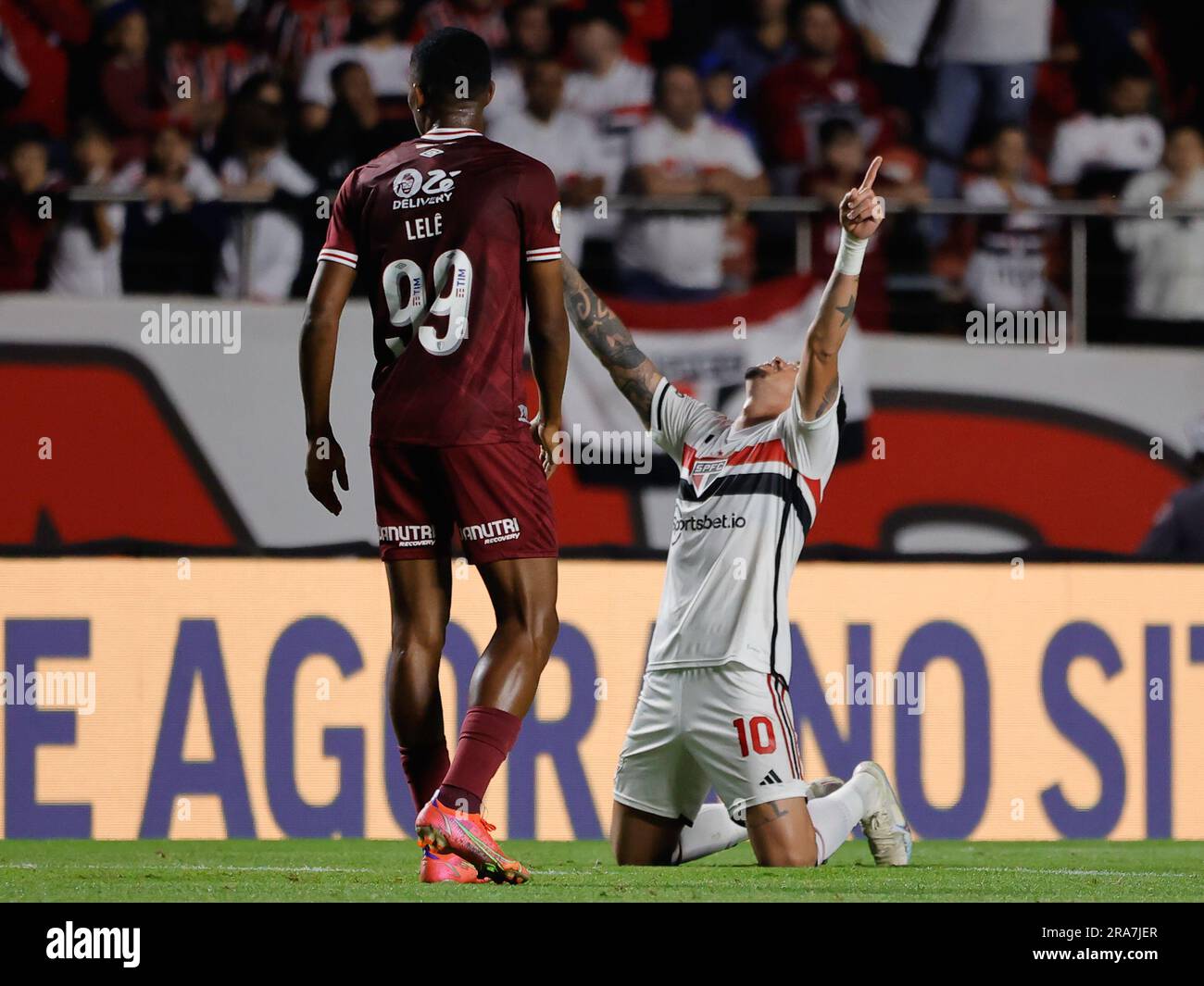 Sao Paulo, Brasilien. 01. Juli 2023. Spiel zwischen Sao Paulo und Fluminense für die 13. Runde der brasilianischen Meisterschaft 2023 im Estadio Cicero Pompeu de Toledo, Morumbi, Samstagnachmittag, 01. Adriana Spaca/SPP (Adriana Spaca/SPP) Kredit: SPP Sport Press Photo. Alamy Live News Stockfoto