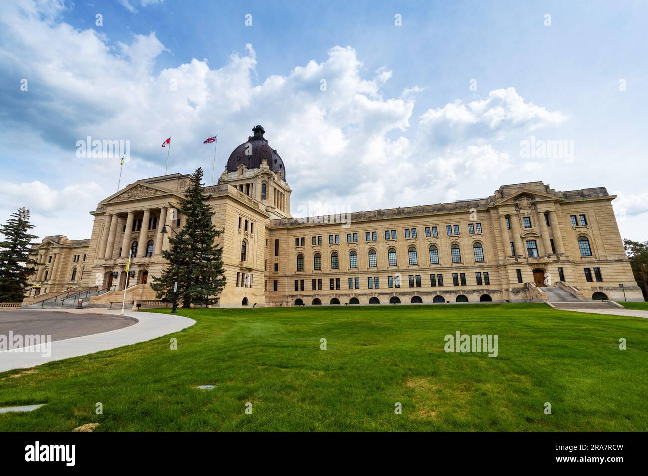 Die gesetzgebende Versammlung von Saskatchewan in der Stadt Regina. Regina ist die Provinzhauptstadt von Saskatchewan, Kanada. Stockfoto
