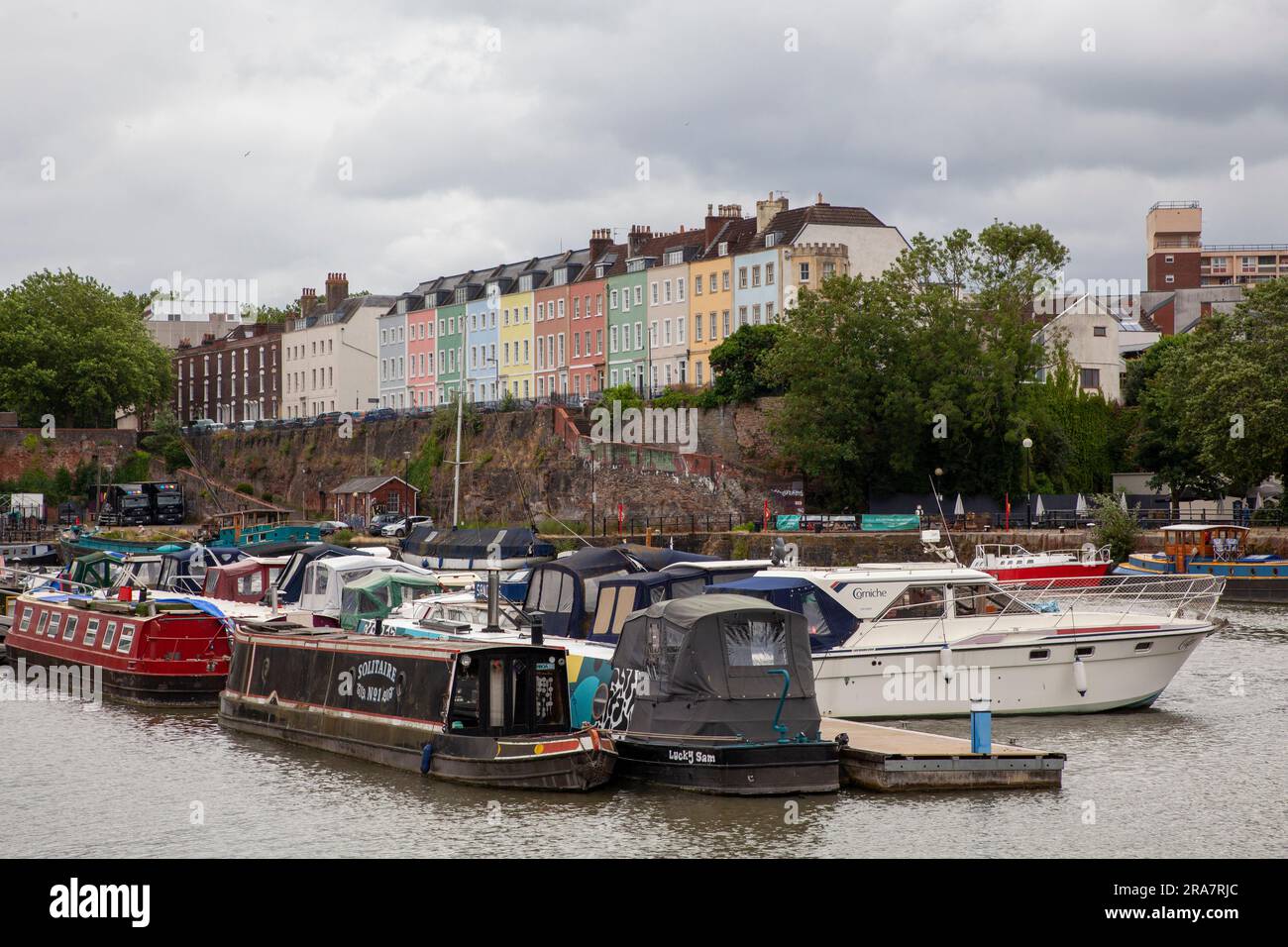 Ein allgemeiner Blick auf den schwimmenden Hafen von Bristol Stockfoto