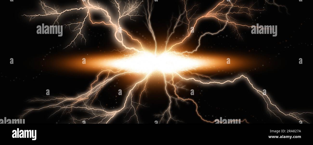 Kernfusion. Zwei Atomkerne kollidieren, um einen einzigen, schwereren Kern zu bilden, was zu einer Freisetzung hoher kohlenstofffreier Energie führt Stockfoto