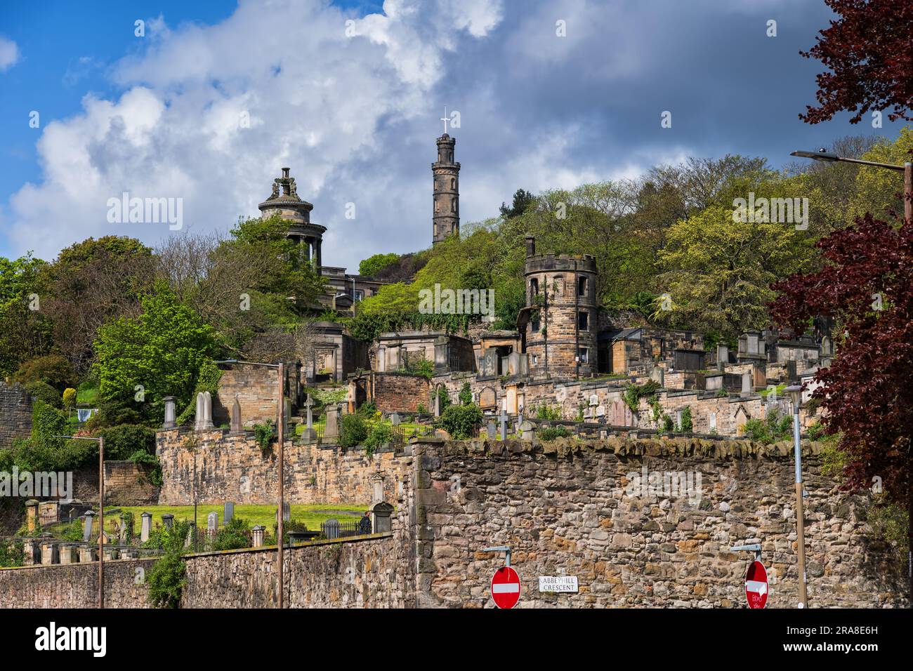 New Calton Grabstätte in Edinburgh, Schottland, Großbritannien. Stockfoto