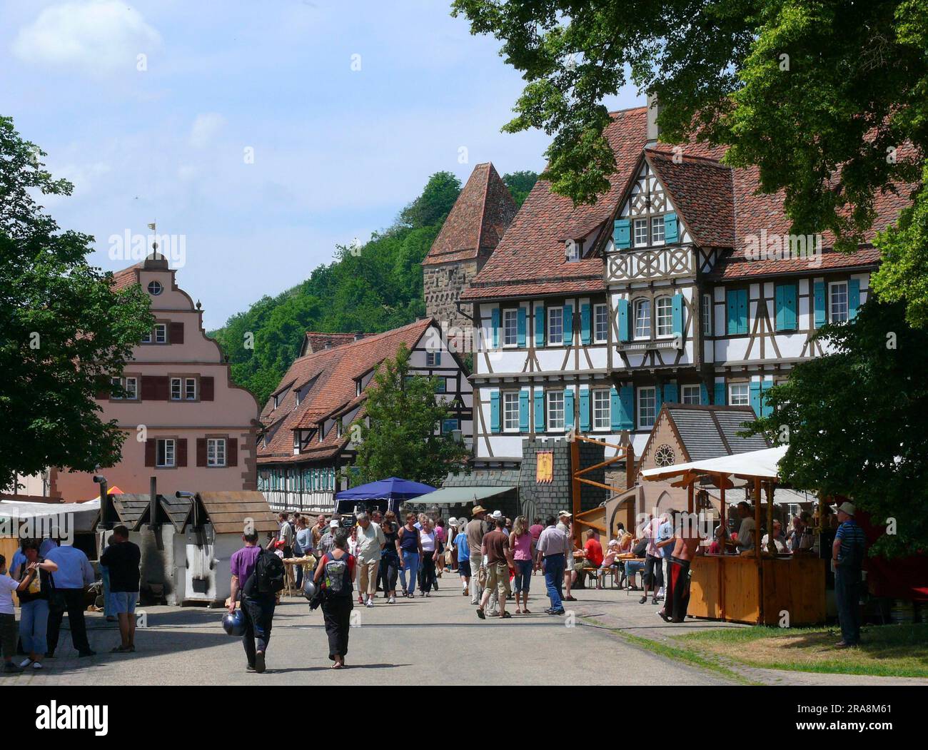 Maulbronn Kloster, alter Markt im Klosterhof, Kunst und Handwerk, Klosterhof Stockfoto