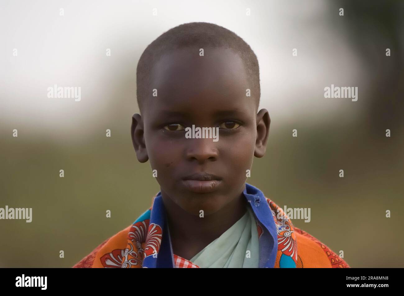 Masai-Junge, Masai Mara, Kenia Stockfoto