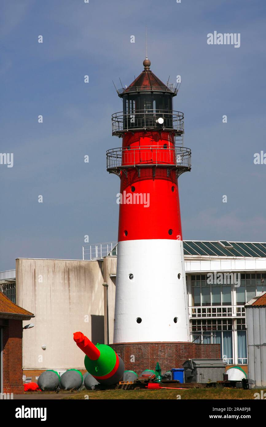 Leuchtturm Buesum, er, Nordsee-Resort Buesum, Dithmarschen-Viertel, Schleswig-Holstein, Deutschland Stockfoto