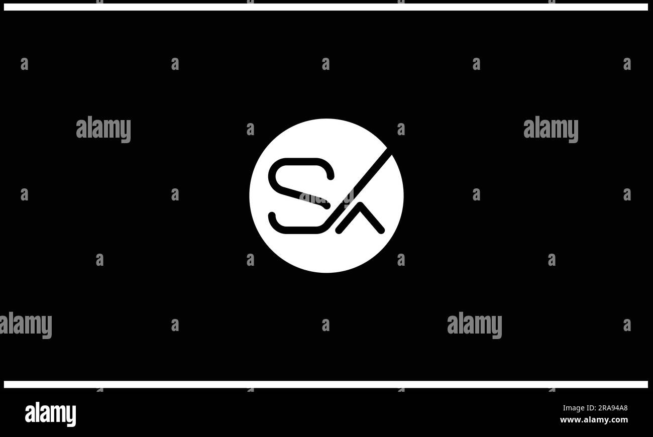 SK, KS, Monogramm mit abstrakten Buchstaben und Logo Stock Vektor