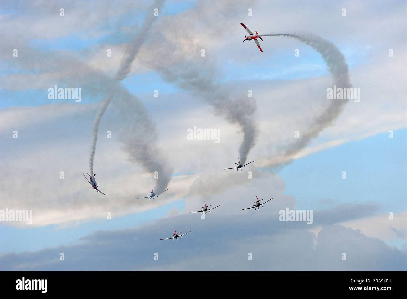 Schweiz - Luftwaffe: PC-7 Team Pilatus PC-7 I & II A-931, Foto: Kazimierz Jurewicz, Stockfoto