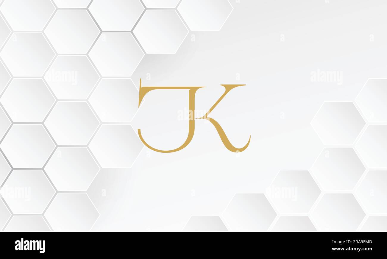 JK, KJ, Monogramm mit abstrakten Buchstaben und Logo Stock Vektor