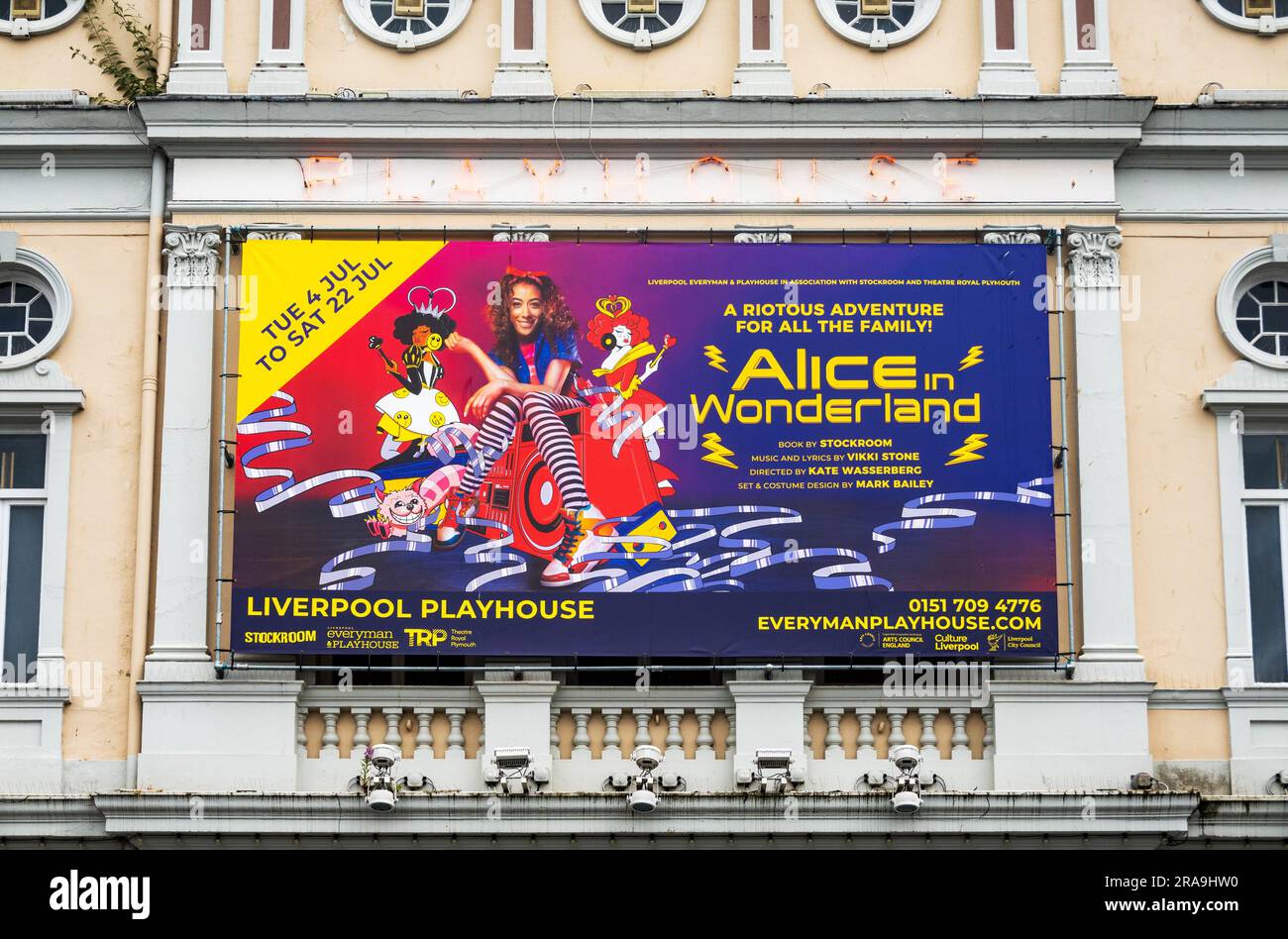 Alice im Wunderland im Playhouse in Liverpool Stockfoto