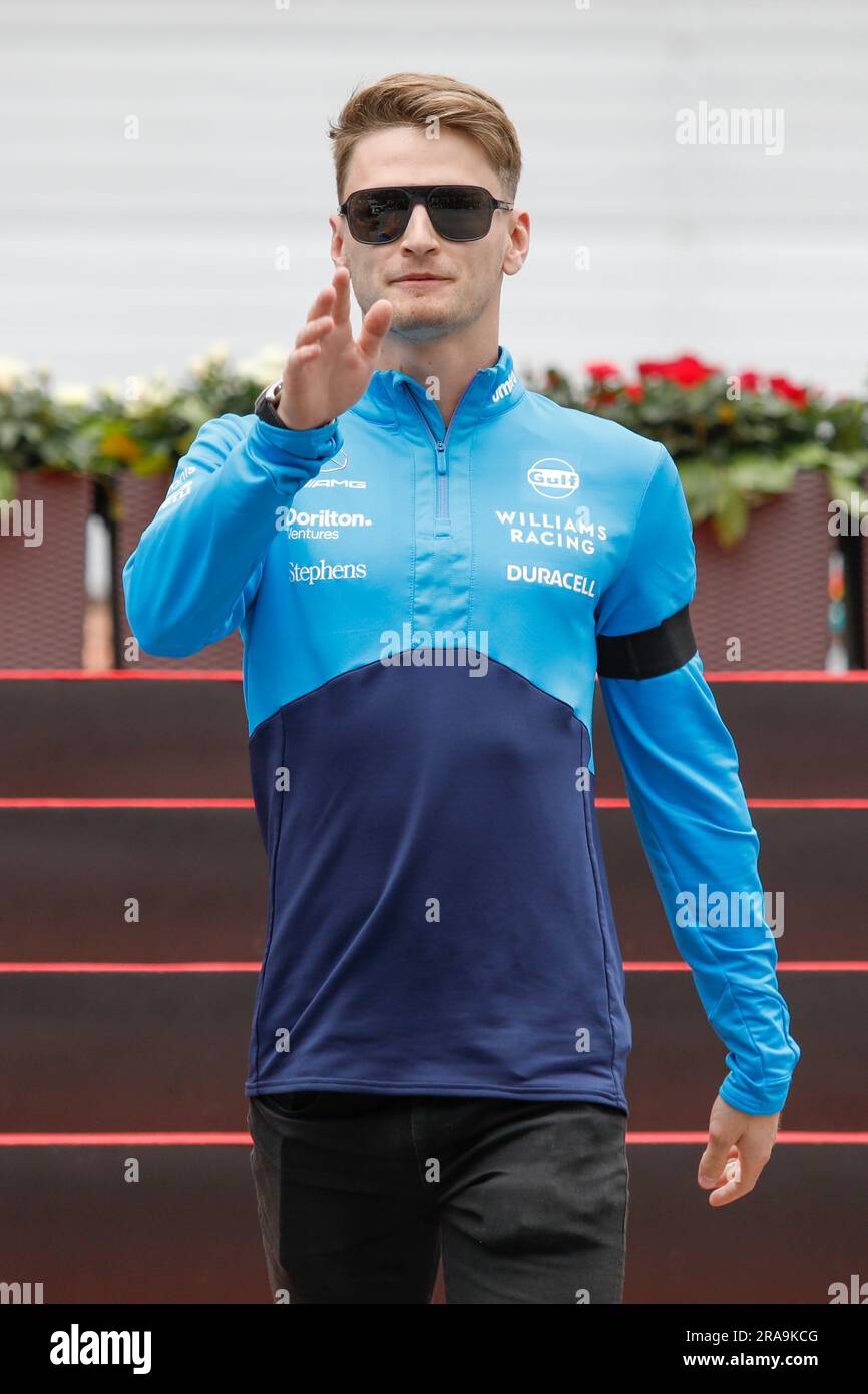 Spielberg, Österreich. Juli 2. 2023. Formel 1: Rolex-Grand-Prix auf dem Red Bull Ring, Österreich. Bild: Logan Sargeant (USA) von Williams Racing © Piotr Zajac/Alamy Live News Stockfoto