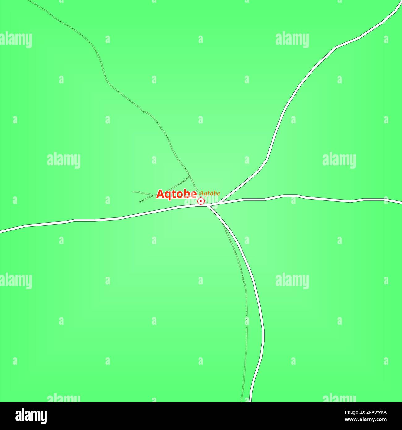 Stadtplan von Aqtobe in Kasachstan Stockfoto
