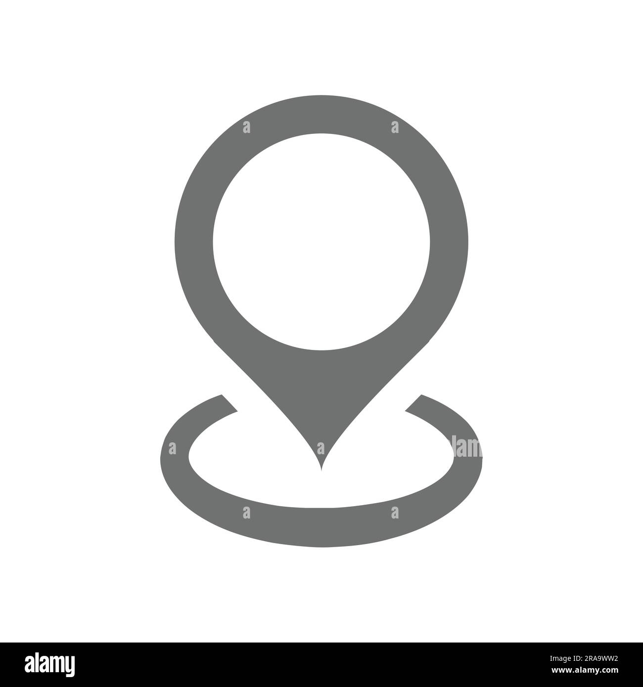 Symbol für den Füllvektor des Positionsstifts. Kartenstift-Glyphensymbol. Stock Vektor