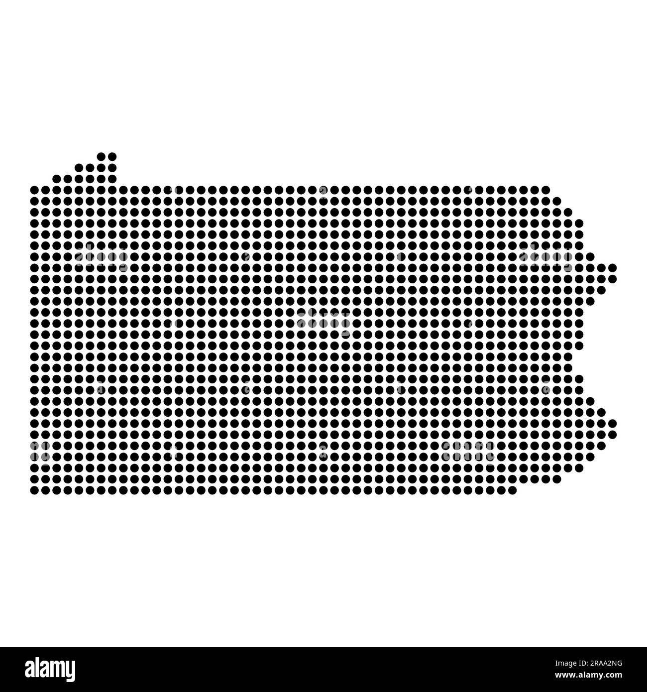 Pennsylvania Kartenform, vereinigte Staaten von amerika. Symbolvektordarstellung für flache Konzepte. Stock Vektor