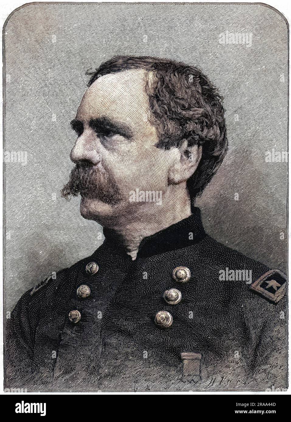 DANIEL EDGAR VERÄRGERT den amerikanischen Militärkommandeur und Staatsmann Datum: 1825 - 1914 Stockfoto