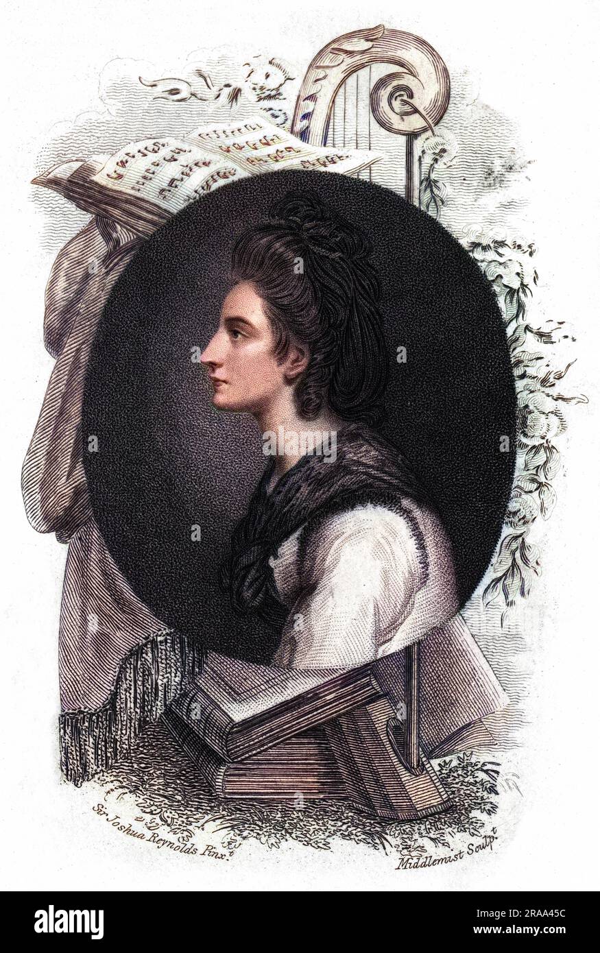 SÄNGERIN ELIZABETH ANN SHERIDAN, Ehefrau von Richard Brinsley Sheridan Datum: 1754 - 1792 Stockfoto