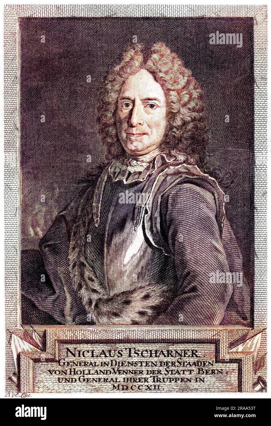 NICLAUS TSCHARNER in der Schweiz geborener Militärkommandant, der in den Niederlanden Dienst nahm Datum: 1727 - 1794 Stockfoto