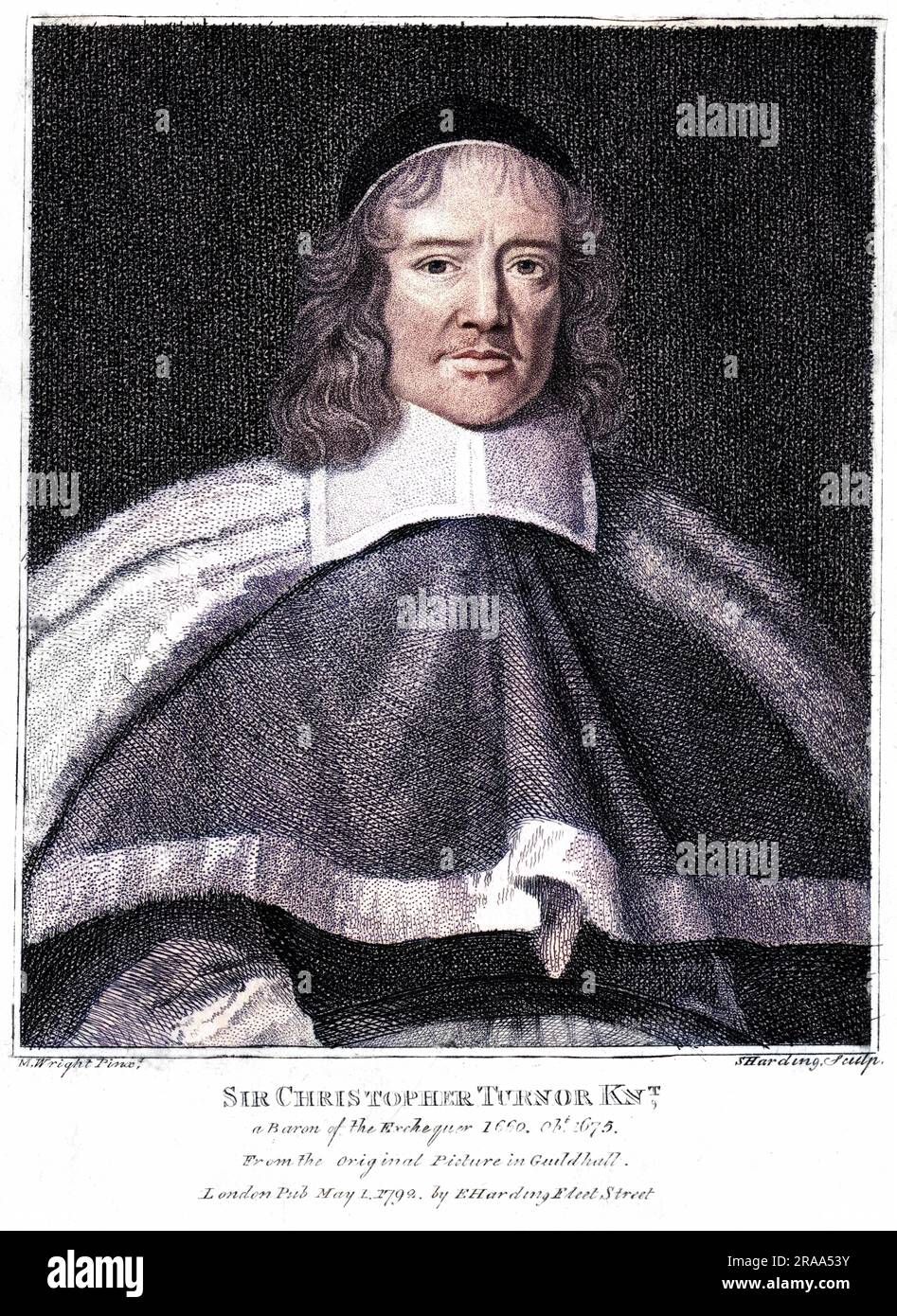 Sir CHRISTOPHER TURNOR (1607-1675), Richter, Baron der Staatskasse. Stockfoto