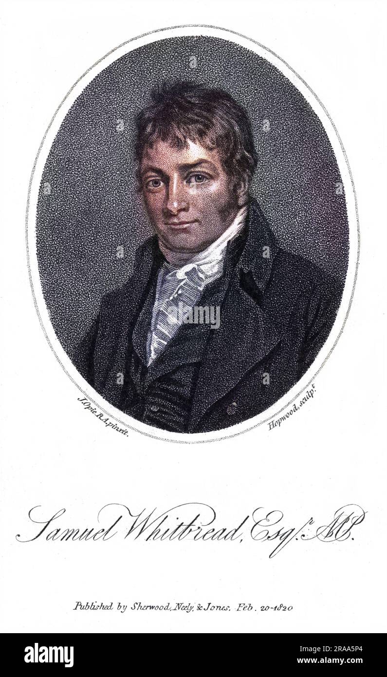 SAMUEL WHITBREAD Brewer und Staatsmann Datum: 1758 - 1815 Stockfoto