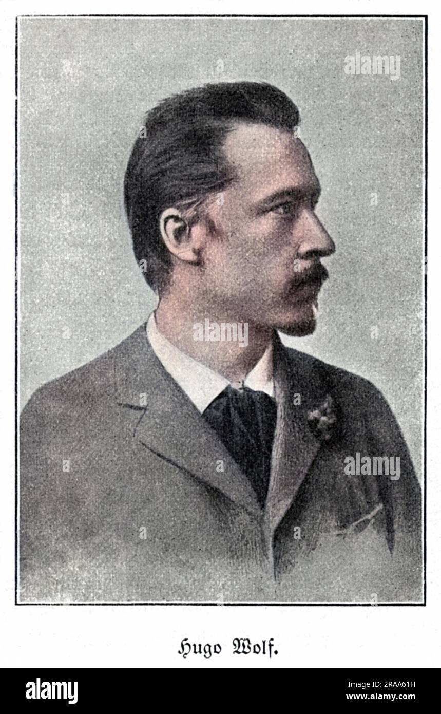 HUGO WOLF (1860-1903), deutscher Musiker. Stockfoto