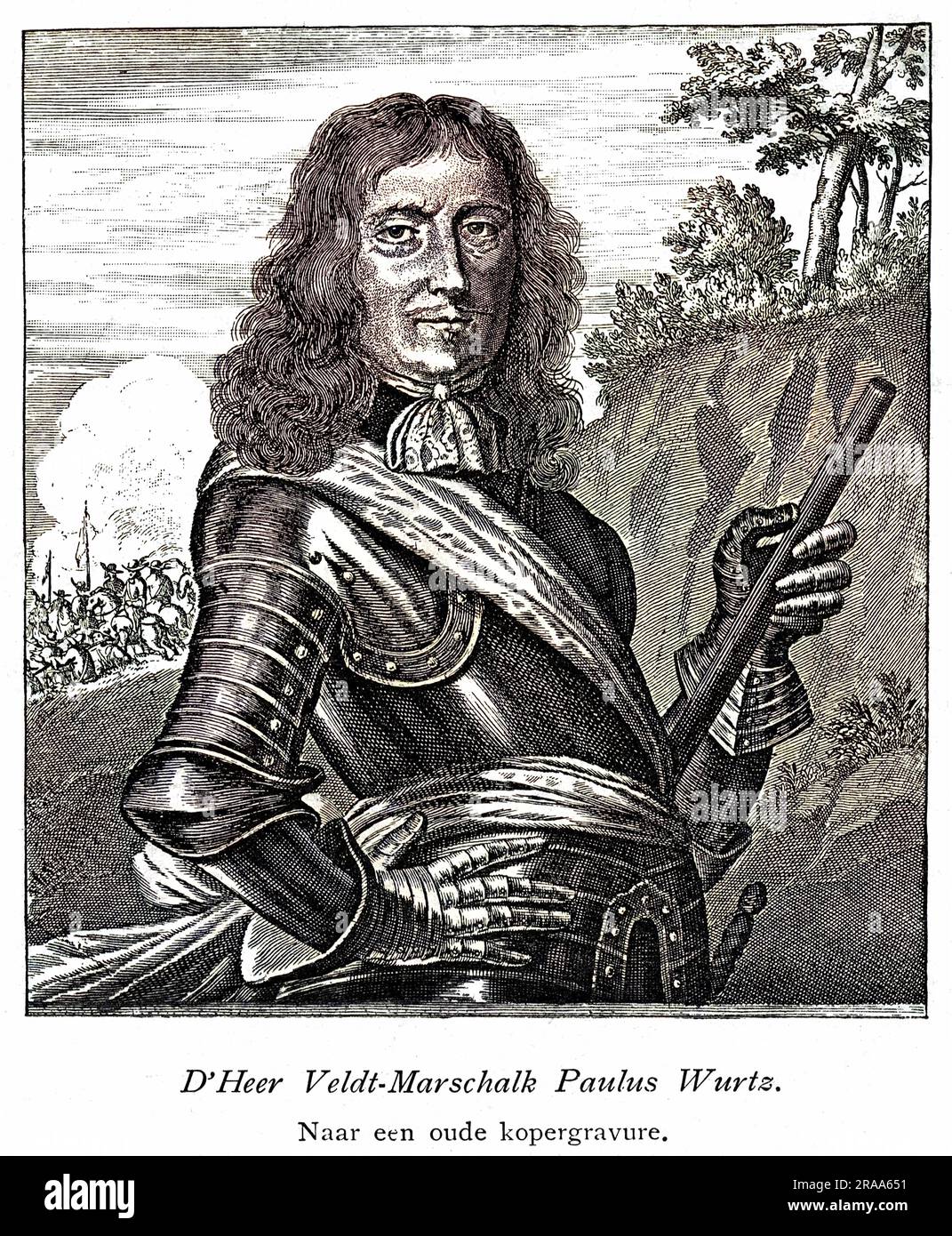 Veldtmarschall PAULUS WURTZ, niederländischer Militärbefehlshaber Datum: 1612 - 1676 Stockfoto