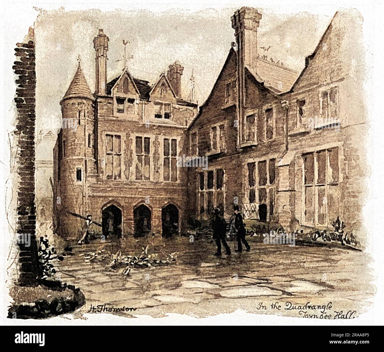 Das Quadrangle der philanthropischen Bildungseinrichtung in der Commercial Road im Londoner East End, Datum: 1892 Stockfoto