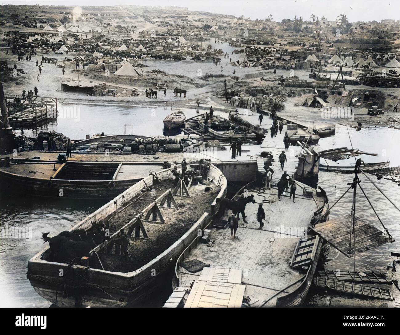 Blick auf V Beach vom SS River Clyde in Gallipoli während des Ersten Weltkriegs Datum: 1915 Stockfoto