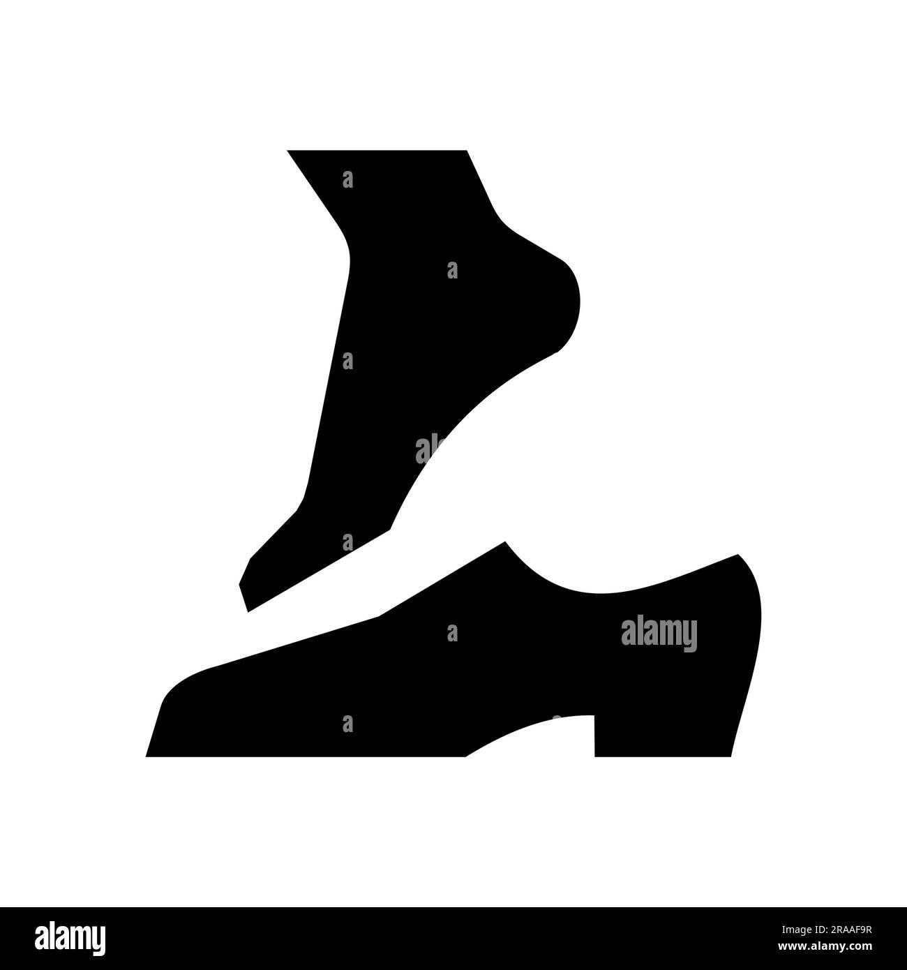 ISO 7001 BP 007: Zieh deine Schuhe aus. International Standard Public Information Schild für „Take of Your Shoes“. Stock Vektor