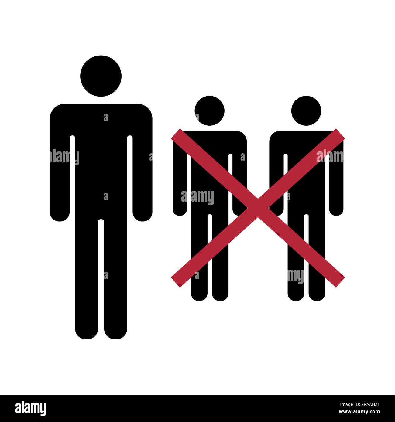 ISO 7001 BP 018: Eine Person. Internationales Standard Public Informationsschild. Stock Vektor