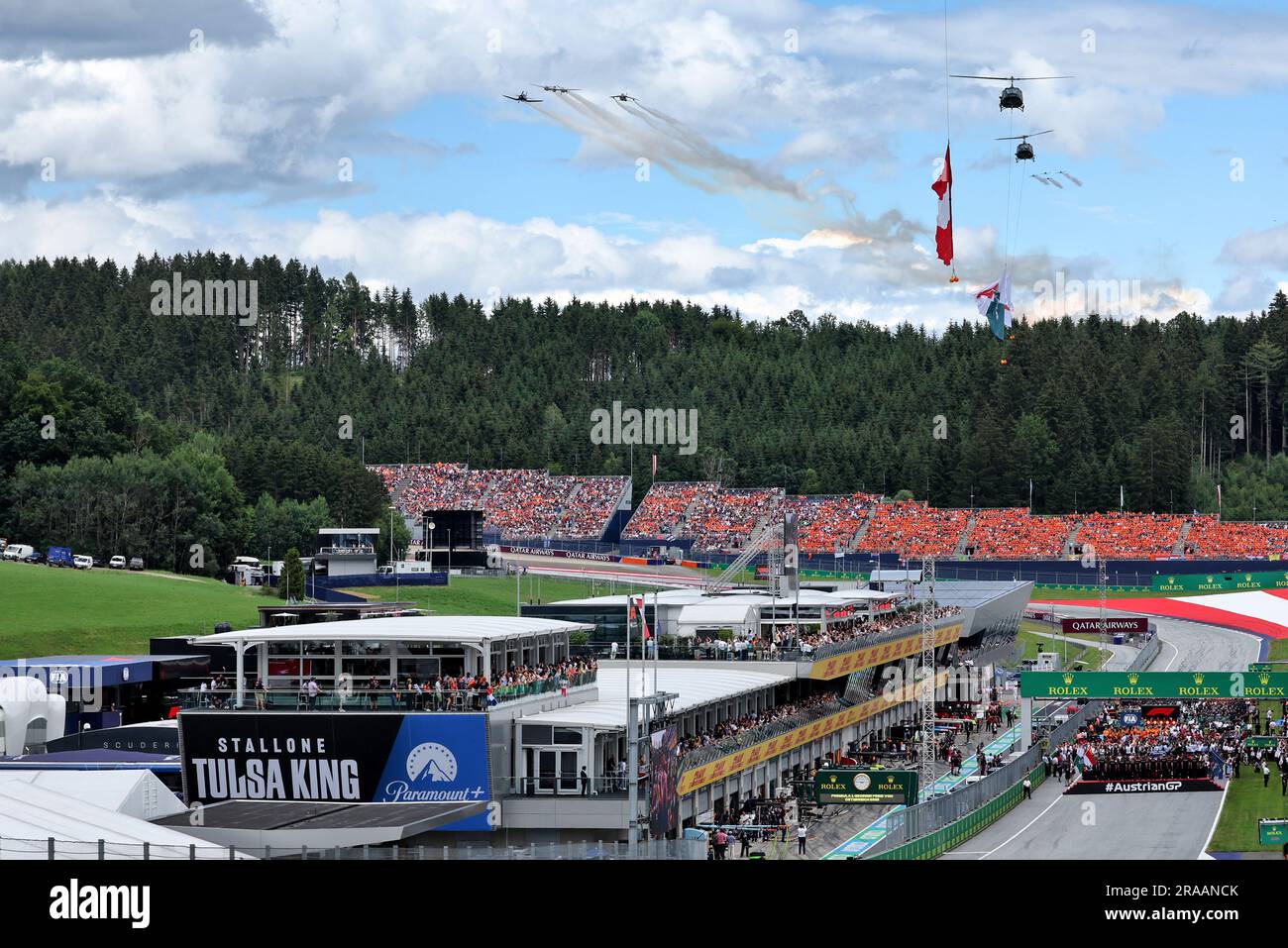 Spielberg, Österreich. 02. Juli 2023. Gitteratmosphäre. Formel-1-Weltmeisterschaft, Rd 10, Österreichischer Grand Prix, Sonntag, 2. Juli 2023. Spielberg, Österreich. Kredit: James Moy/Alamy Live News Stockfoto