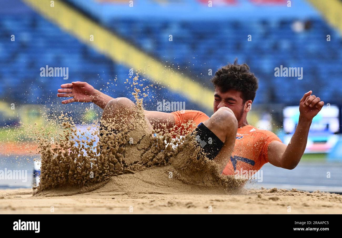 CHORZOW, POLEN - 24. JUNI: David Cairo aus den Niederlanden tritt am fünften Tag der Europaspiele 2023 am 24. Juni 2023 im Stadion SL an Stockfoto