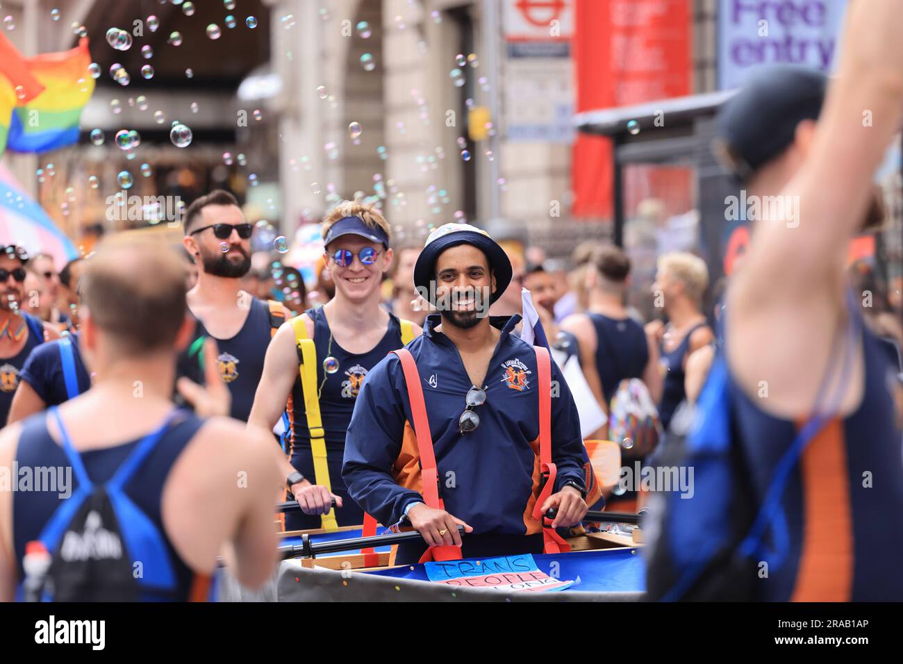 Der jährliche Pride march 2023 in London, Großbritannien Stockfoto