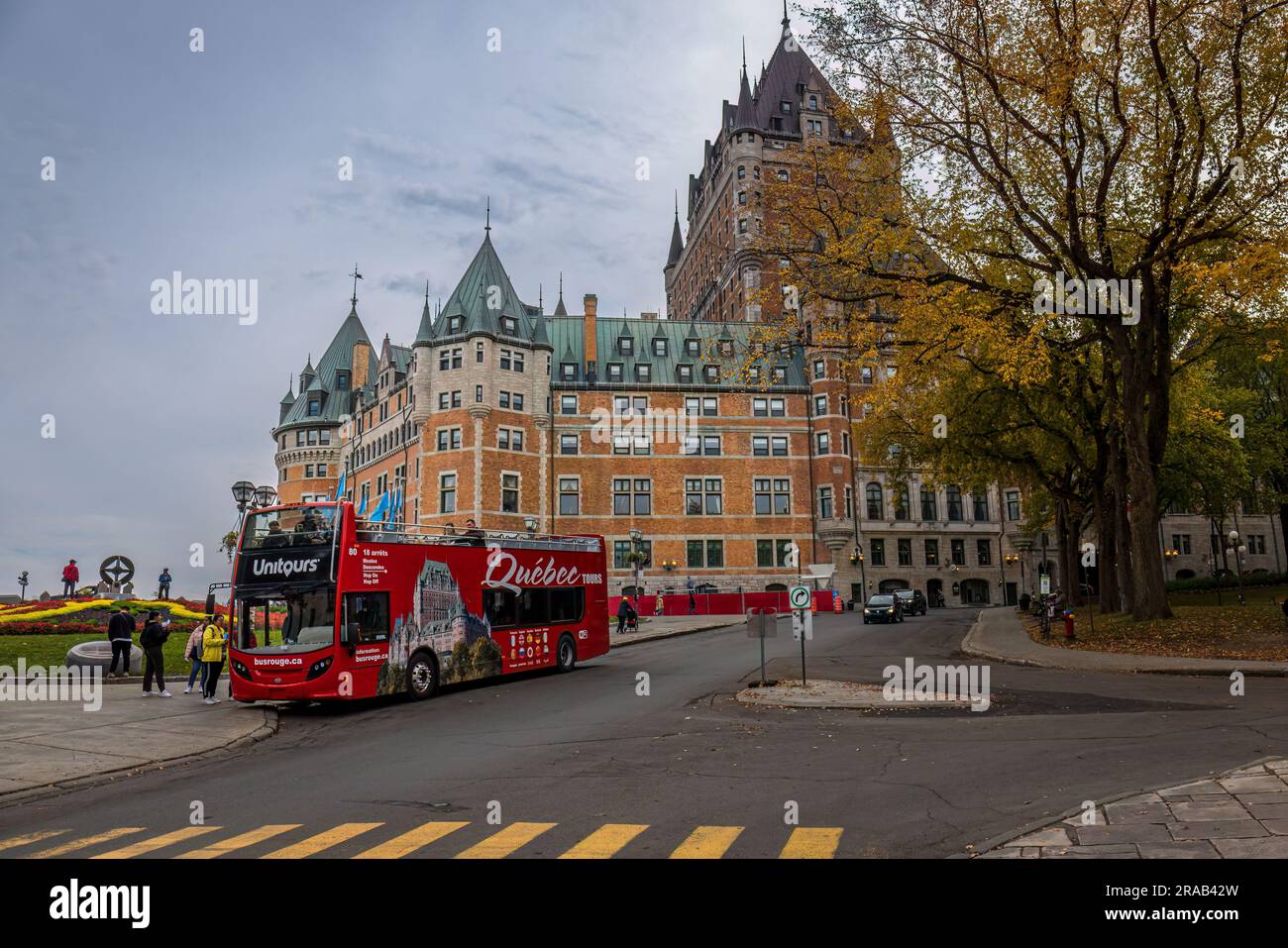 Quebec, Blick auf das Chateau Frontenac, das symbolische Gebäude der Stadt. Stockfoto