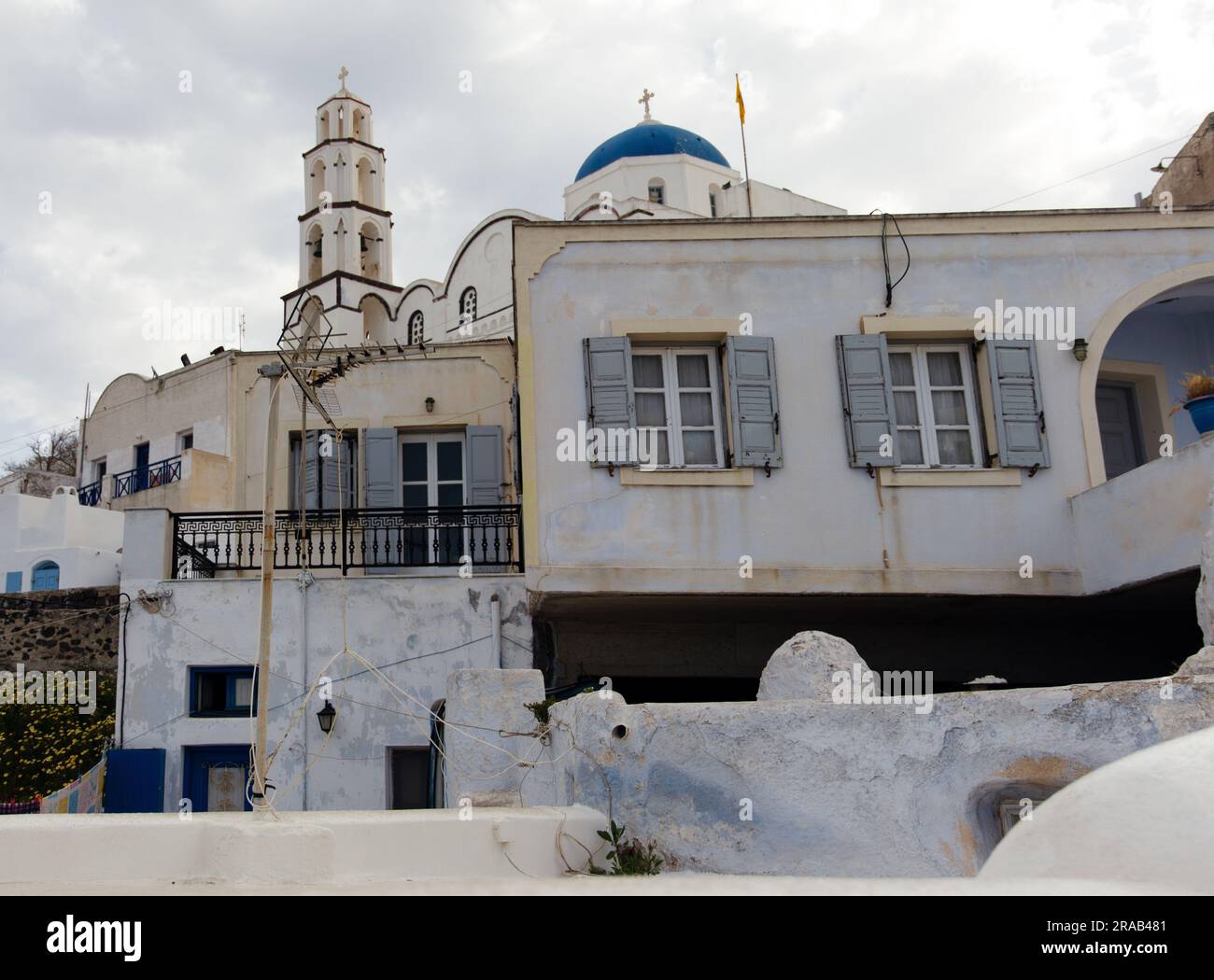 kirche auf Santorin Stockfoto