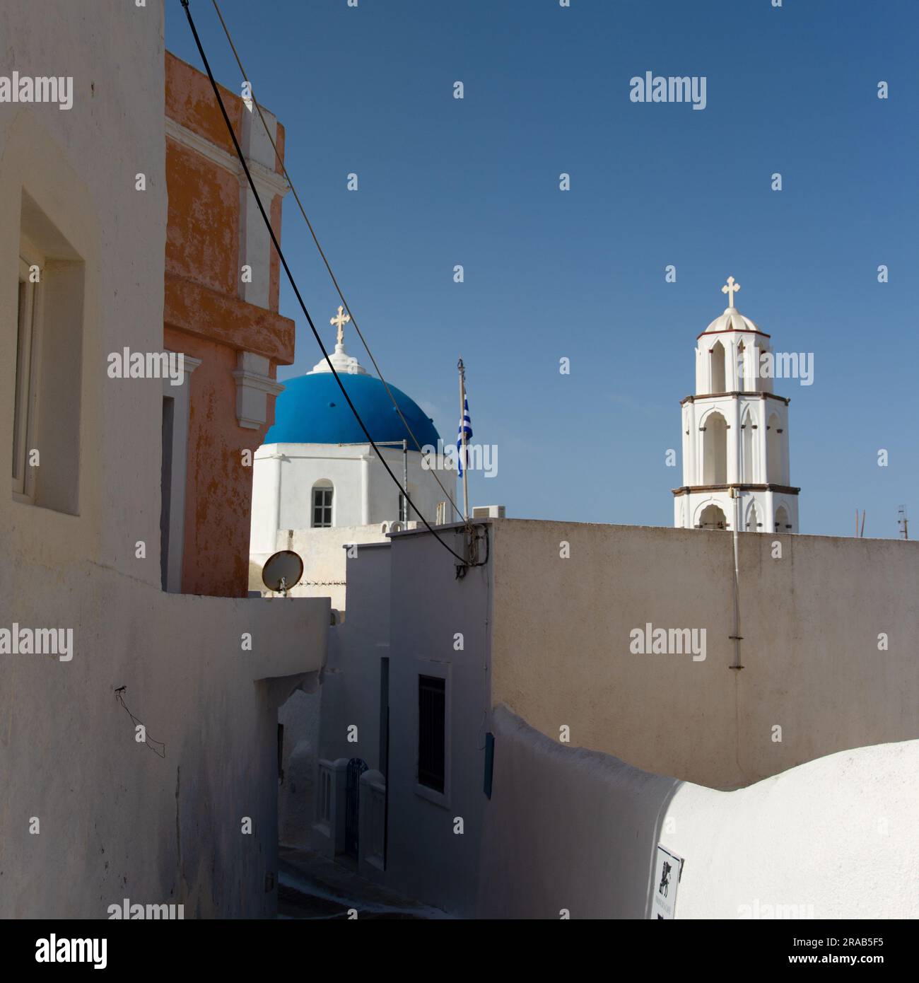 kirche auf Santorin Stockfoto